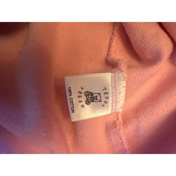 Teddy Fresh Colorblock Pink Purple White T-Shirt Large - Picture 4 of 6